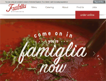 Tablet Screenshot of fratellisristorante.com